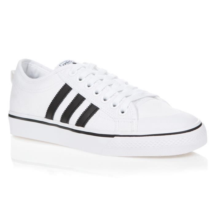 Baskets Nizza Blanc/Noir Homme - ADIDAS ORIGINALS - CQ2333 - Lacets - Textile - Homme