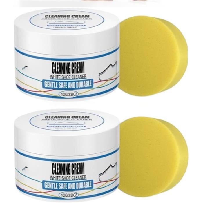 Crème de nettoyage pour chaussures blanches nettoyant pour baskets 100g crème de nettoyage pour chaussures blanches nettoyant