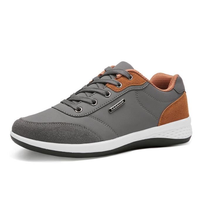 Baskets Homme - FONDUPIN - Chaussures de Sport pour Sneakers Gym athlétique Multisports Outdoor Casual - Gris