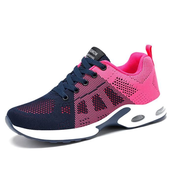 Baskets FemmeChaussures de Sport femmeChaussures femme  pour Sneakers Fitness Gym athlétique Multisports Outdoor Casual-BLEU