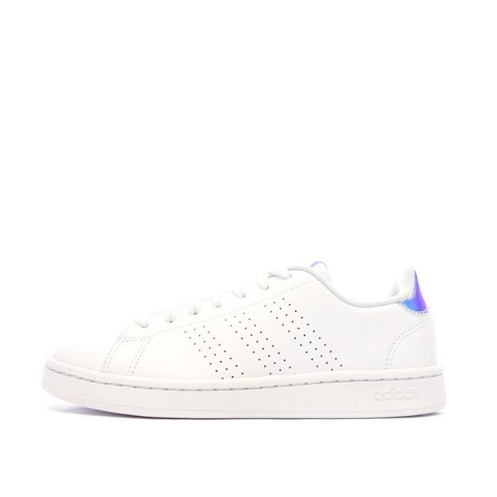 Baskets Blanches/Bleu Femme Adidas Advantage17