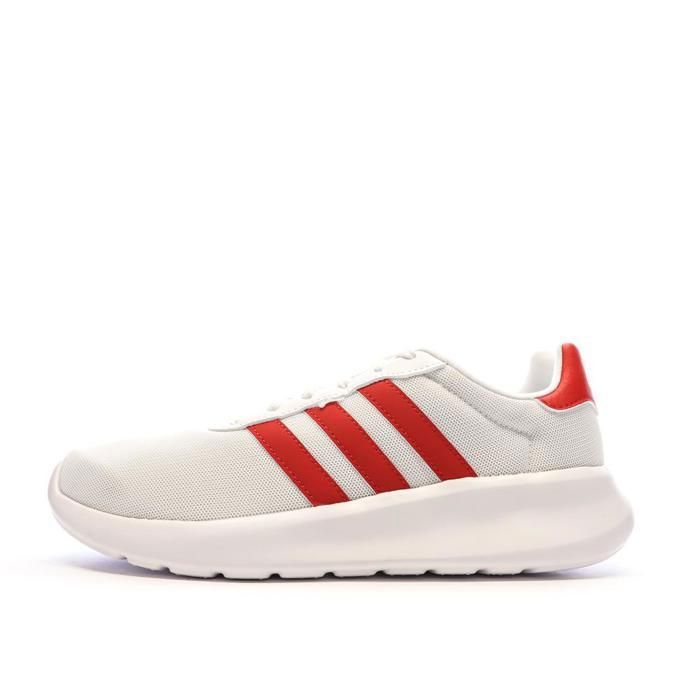 Baskets Blanches/Rouges Homme Adidas Lite Racer 3.0