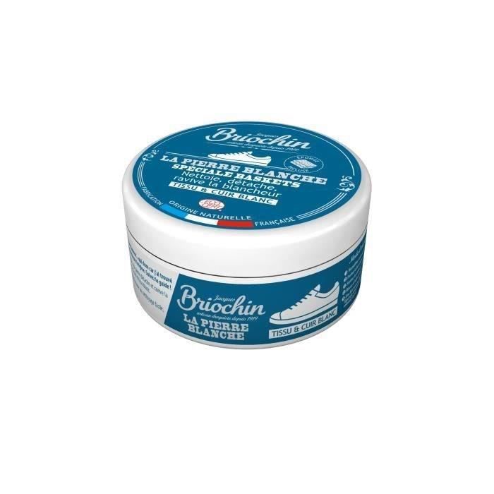 BRIOCHIN Pierre blanche spéciale sneakers et chaussures - 200 g - Tissu et cuir blanc