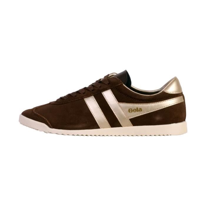 Basket - GOLA - Bullet Pearl - Marron/Or - Cuir - Femme - Plat