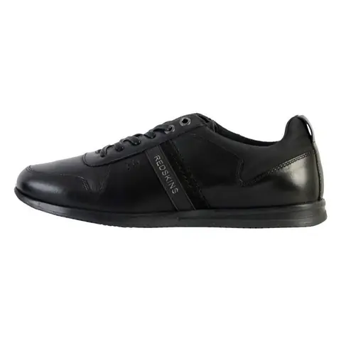 Baskets - REDSKINS - Living 1 - Cuir/textile - Noir - Lacets
