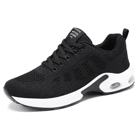 Baskets Femme - FONDUPIN- Chaussures de Sport - Léger- Respirant - Noir