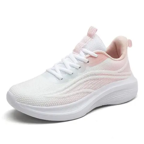 Basket Femme Textile Jogging Chaussures Sport Légèreté Aéré Doux Confortable Couleur Graduelle