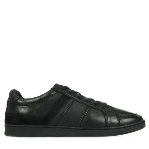 Baskets - REDSKINS - Falko - Cuir Noir - Lacets - Confort Optimal