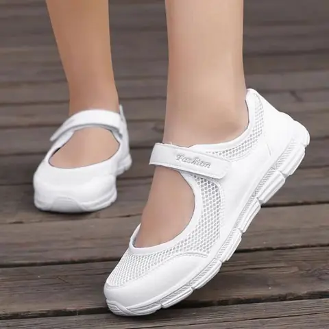 Baskets pour femmes - Marche confortable - Blanc