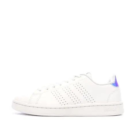 Baskets Blanches/Bleu Femme Adidas Advantage17