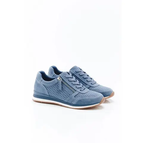 Damart - Baskets détail cuir embossé Amortyl - Bleu Grisé